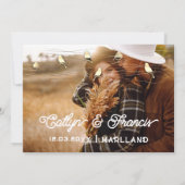 Save the Date Foto Gold Kraft Black Birds Digital Einladung (Rückseite)