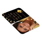 Save the Date Foto graduation party 2022 Black Magnet (Rechte Seite)