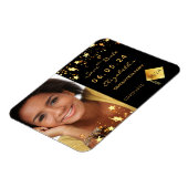 Save the Date Foto graduation party 2022 Black Magnet (Linke Seite)