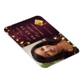 Save the Date Foto Graduierung Partei bordeauxrot Magnet (Rechte Seite)