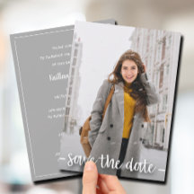 Save the Date-Foto-Graduierungspartei