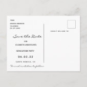 Save the Date Foto Graduierungsparty 2022 bordeaux Postkarte (Rückseite)