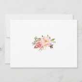 Save the Date Foto Hochzeit Rosa Blütenhochzeit Einladung (Rückseite)