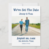 Save the Date Foto Hochzeitsankündigung Lässig (Vorderseite)