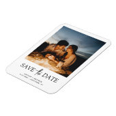 Save the Date Foto Hochzeitskündigung Magnet (Linke Seite)