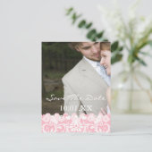 Save the Date Foto Ihrer Verlobung Postkarte (Stehend Vorderseite)