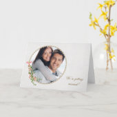 Save the Date Foto Karte (Gelbe Blume)