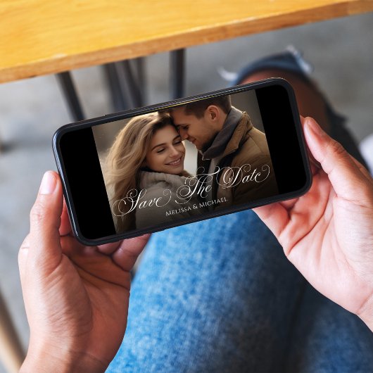 Save the Date Foto-Klassikkkalligrafie-Skript