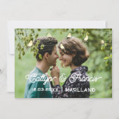 Save the Date Foto Land Hütte Gold PinkBird Einladung (Rückseite)