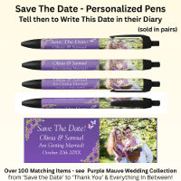 Save the Date - Foto + Lila Mauve-Blume