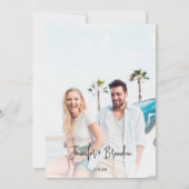 Save the Date-Foto mit rosa Blindfarben Einladung (Rückseite)