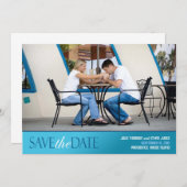 Save the Date Foto Moderne Flachkarte (Vorne/Hinten)