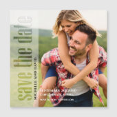 Save the Date Foto Moderne Typografie Magnetisch Magneteinladung (Vorderseite)