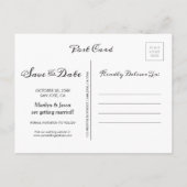 Save the Date Foto Postkarte (Rückseite)