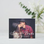 Save the Date Foto Postkarte (Stehend Vorderseite)