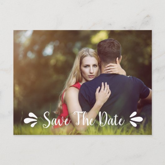 Save the Date Foto Postkarte (Vorderseite)