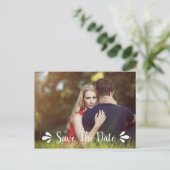 Save the Date Foto Postkarte (Stehend Vorderseite)