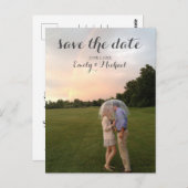 Save the Date Foto Postkarte (Vorne/Hinten)