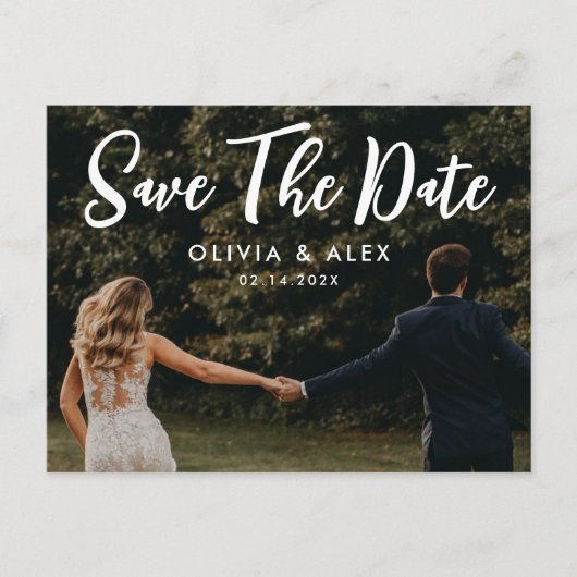 Save the Date Foto Postkarte (Vorderseite)