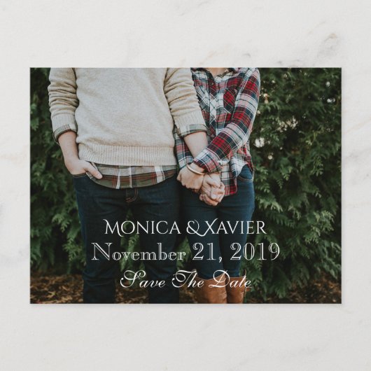 Save the Date Foto Postkarte (Vorderseite)