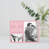 Save the Date Foto Postkarte (Stehend Vorderseite)
