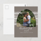 Save the Date Foto Postkarte (Vorne/Hinten)