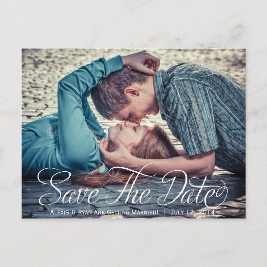 Save the Date Foto Postkarte (Vorderseite)