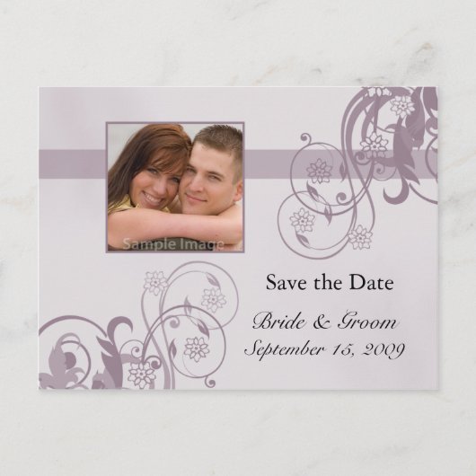 Save the Date Foto Postkarte (Vorderseite)