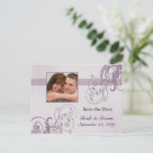 Save the Date Foto Postkarte (Stehend Vorderseite)