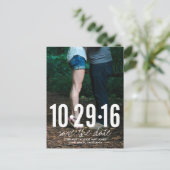 Save the Date Foto Postkarte, großes Datum Ankündigungspostkarte (Stehend Vorderseite)