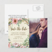 Save the Date Foto Postkarte personalisiert (Vorne/Hinten)