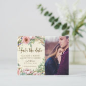 Save the Date Foto Postkarte personalisiert (Stehend Vorderseite)