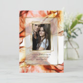 Save The Date | Foto-Rahmen Herbstfarben Abstrakt Einladung (Stehend Vorderseite)