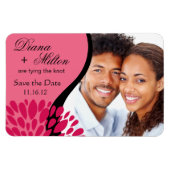 Save the Date Foto | Rosa Fuschia Magnet (Horizontal)