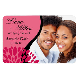 Save the Date Foto | Rosa Fuschia Magnet
