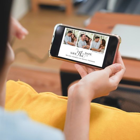 Save the Date Foto Script Typografie Elegant