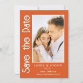 Save the Date Foto Stilvoll Moderne Einfache Hochz (Vorderseite)