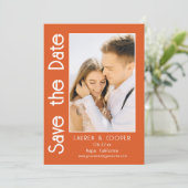 Save the Date Foto Stilvoll Moderne Einfache Hochz (Stehend Vorderseite)