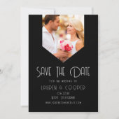 Save the Date Foto Stilvoll Moderne Einfache Hochz (Vorderseite)