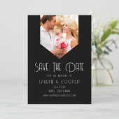 Save the Date Foto Stilvoll Moderne Einfache Hochz (Stehend Vorderseite)