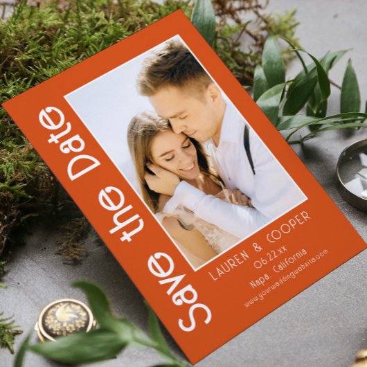 Save the Date Foto Stilvoll Moderne Einfache Hochz