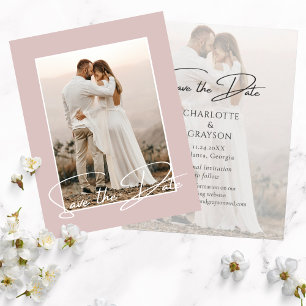 Save the Date Foto Stilvolle Hochzeitsankündigung Ankündigung