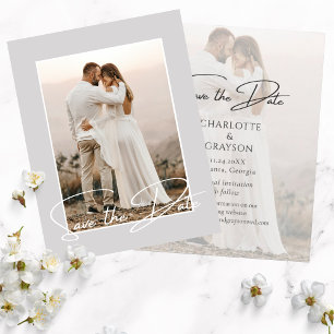 Save the Date Foto Stilvolle Hochzeitsankündigung Ankündigung