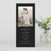 Save the Date Foto Stilvolle Hochzeitsankündigung Ankündigung (Stehend Vorderseite)