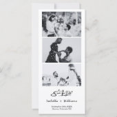 Save the Date Foto Strip Eleganter QR-Code Hochzei (Rückseite)