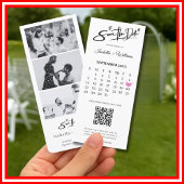 Save the Date Foto Strip Eleganter QR-Code Hochzei
