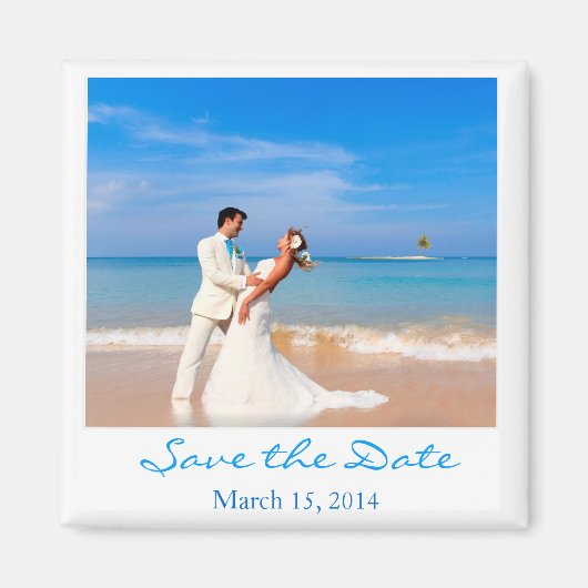 Save the Date Foto Style Magnet (Vorne)