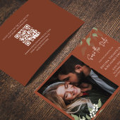 Save the Date Foto Terracotta Grüne