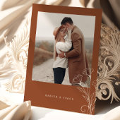 Save the Date Foto Terracotta Hochzeit Einladung