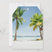 Save the Date Foto Tropical Luggage Tag (Rückseite)